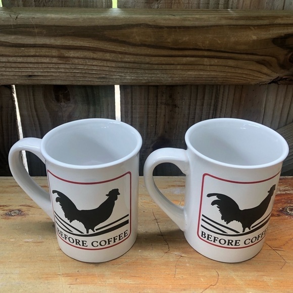 Set of 2 Dat’ Do It Rooster Rooster Before & After Coffee Large 16oz Mugs - Picture 2 of 8